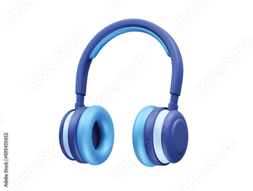 headphones 3D icon rendering 