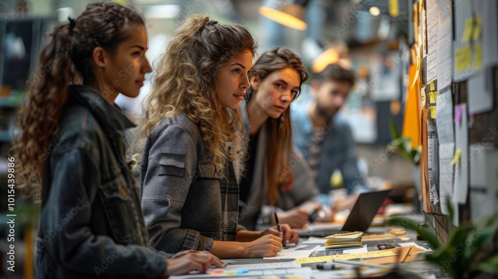 Obraz premium Creative Brainstorming with Sticky Notes