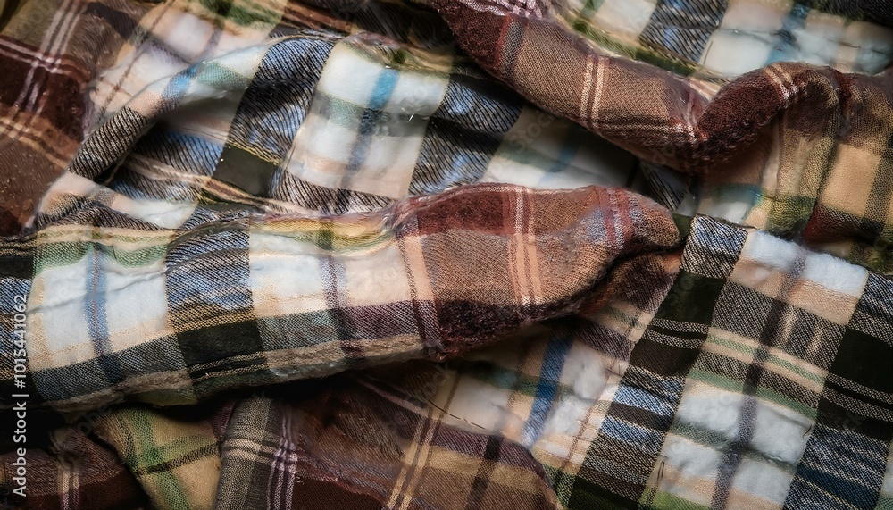 Closeup of plaid fabric Closeup of plaid fabric