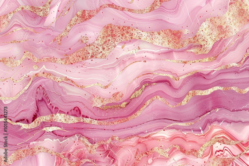 Abstract marbled pink pattern with flowing shapes and texture. Abstract marbled pink pattern with flowing shapes and texture.
