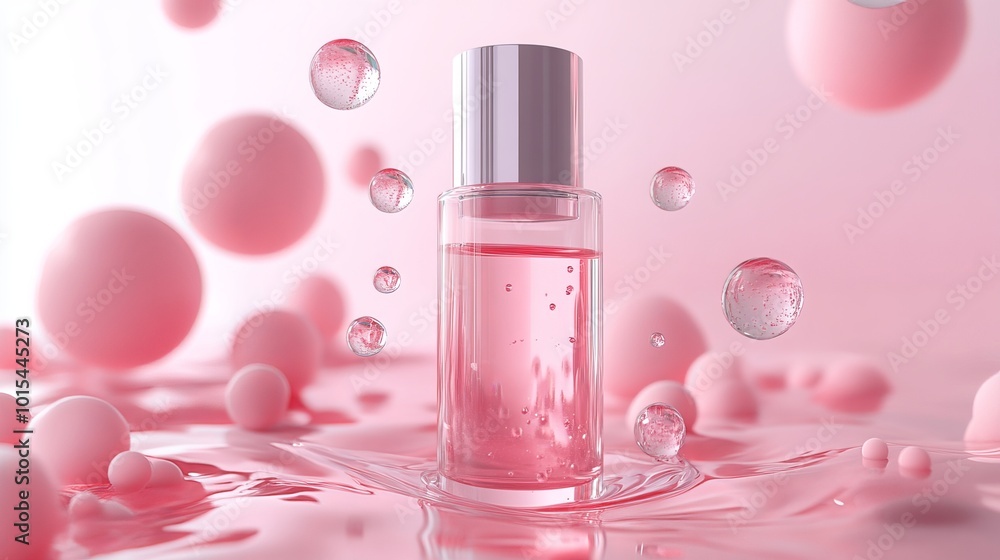 Infused with pink serum and vitamins, this serum helps improve skin elasticity and reduce sagging. Through 3D rendering Infused with pink serum and vitamins, this serum helps improve skin elasticity and reduce sagging. Through 3D rendering