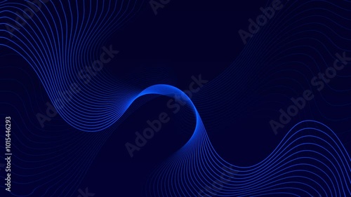 abstract blue wave background line technology looping animation 