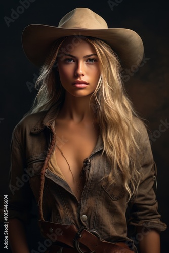 Cowgirl in Wild West Style