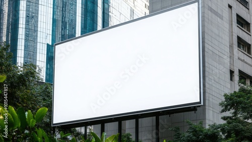 Wallpaper Mural A blank billboard in an urban environment, perfect for advertising or showcasing messages in a modern city backdrop. Torontodigital.ca