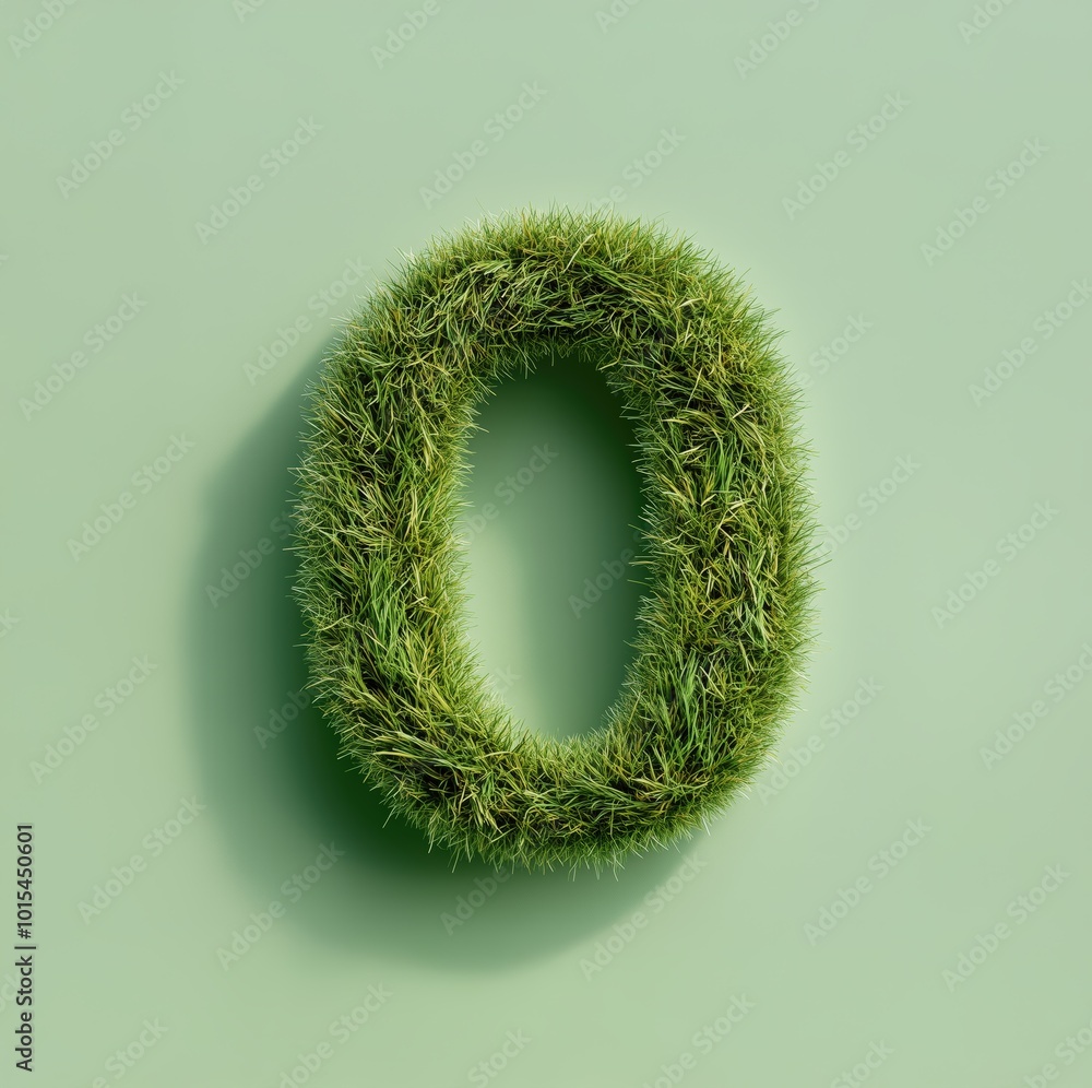 Grass Number Zero Symbol with Realistic Green Grass Texture Against Light Green Background for Organic and Nature-Inspired Design Concepts Grass Number Zero Symbol with Realistic Green Grass Texture Against Light Green Background for Organic and Nature-Inspired Design Concepts