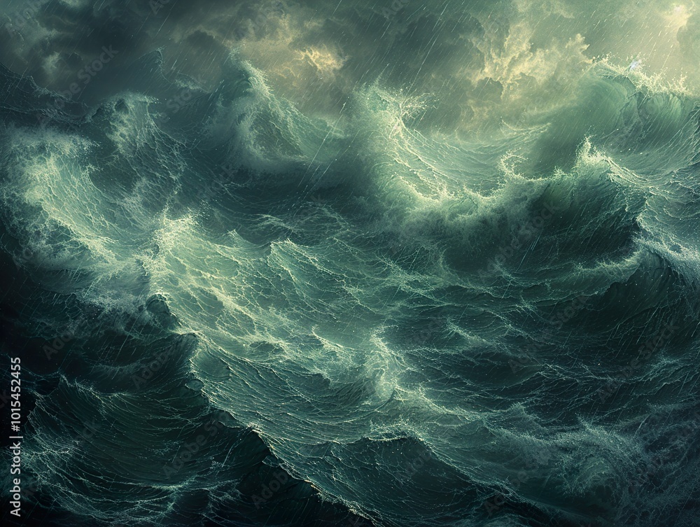 Stormy Sea with Dramatic Sky and Waves Stormy Sea with Dramatic Sky and Waves
