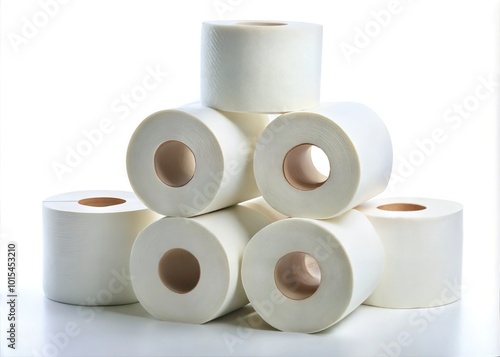 toilet paper rolls isolated on white