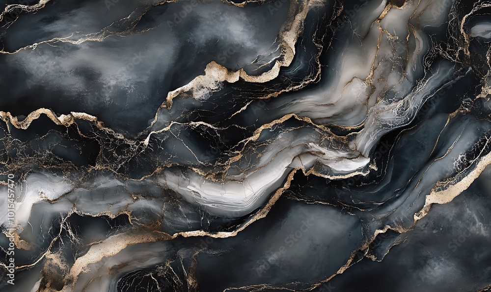 Abstract Black and Gold Marble Texture Abstract Black and Gold Marble Texture