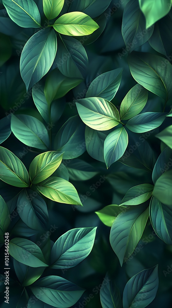 Elegant nature background with smooth gradient and lush green leaves wallpaper Elegant nature background with smooth gradient and lush green leaves wallpaper