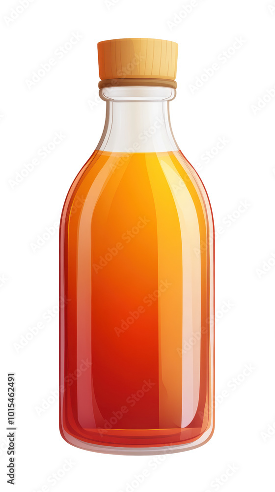 glass bottle filled with amber liquid, isolated on a white background, transparent background. glass bottle filled with amber liquid, isolated on a white background, transparent background.