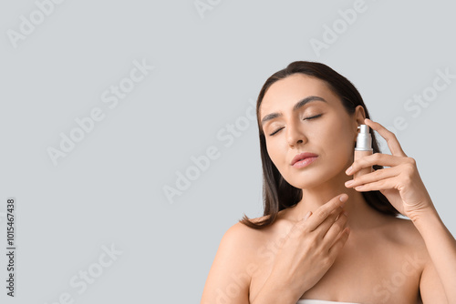 Young woman with makeup fou...