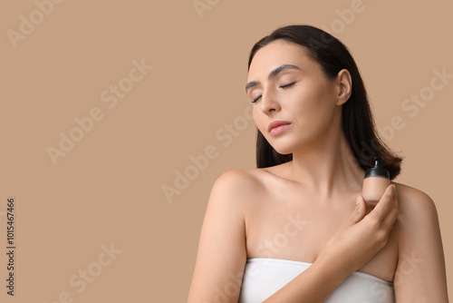 Young woman with makeup fou...