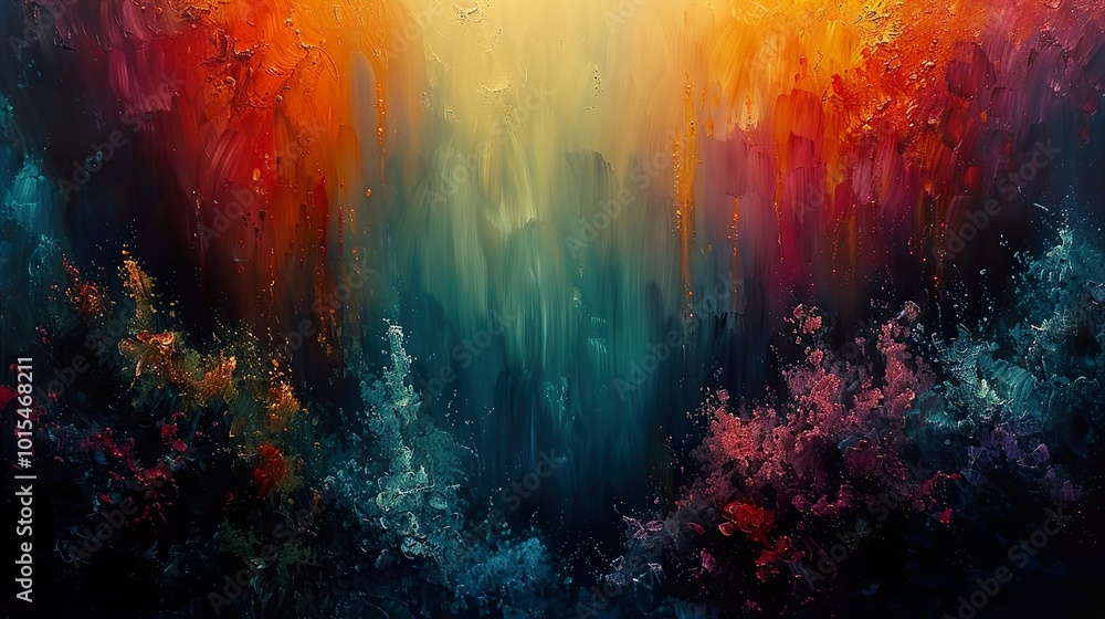 Abstract Painting with Vibrant Colors and Expressive Brushstrokes Abstract Painting with Vibrant Colors and Expressive Brushstrokes