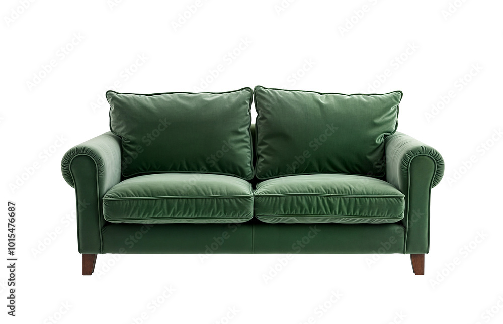 custom made wallpaper toronto digitalGreen sofa front view isolated PNG