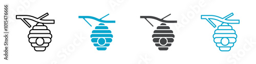bee hive icon sign and symbol