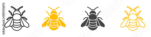 bee icon sign and symbol