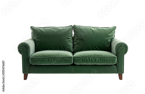 Wallpaper Mural Green sofa front view isolated PNG Torontodigital.ca