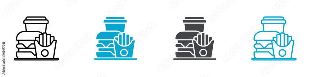 burger meal icon sign and symbol burger meal icon sign and symbol