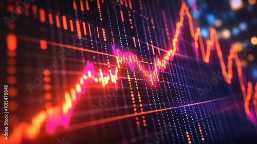 Wallpaper Mural Digital representation of financial decline with downward trend graph symbolizing market loss economic downturn and investment challenges in finance Torontodigital.ca