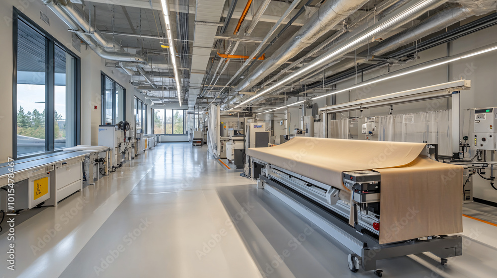 An advanced facility focusing on the production of smart textiles for various applications. An advanced facility focusing on the production of smart textiles for various applications.