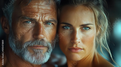 elderly athletic couple preparing for a workout at the gym showcasing their muscular physique and determination embodying an active lifestyle and dedication to fitness