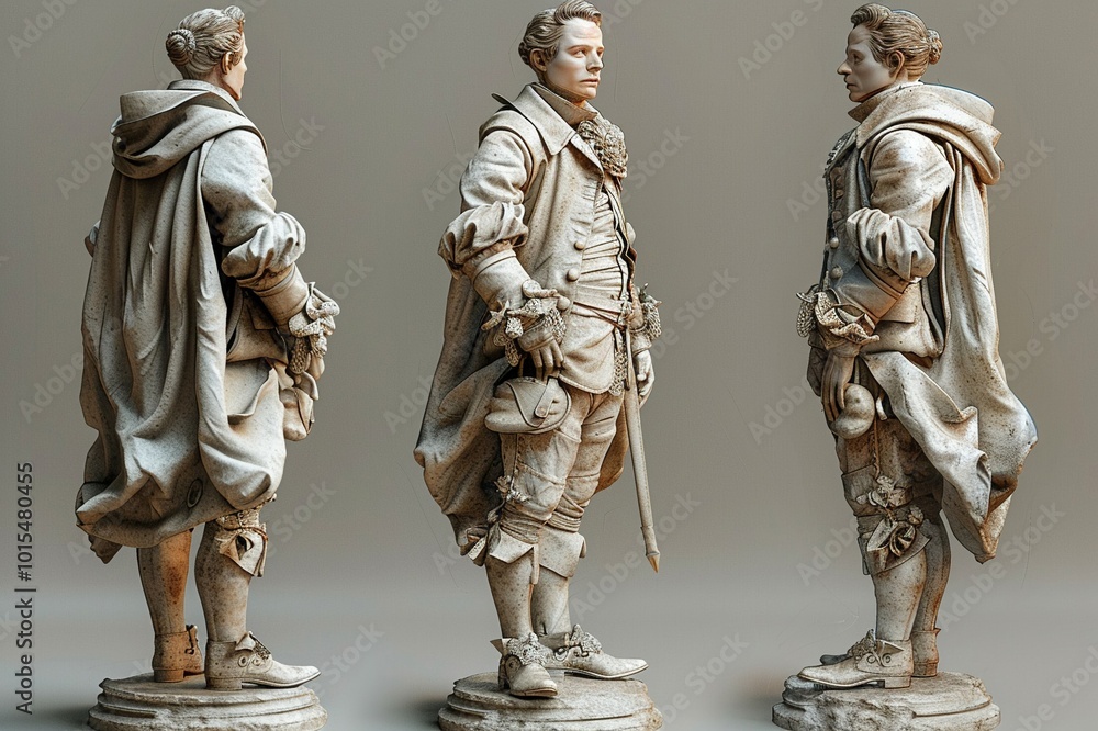 A 3D character illustration for a historical fiction book A 3D character illustration for a historical fiction book