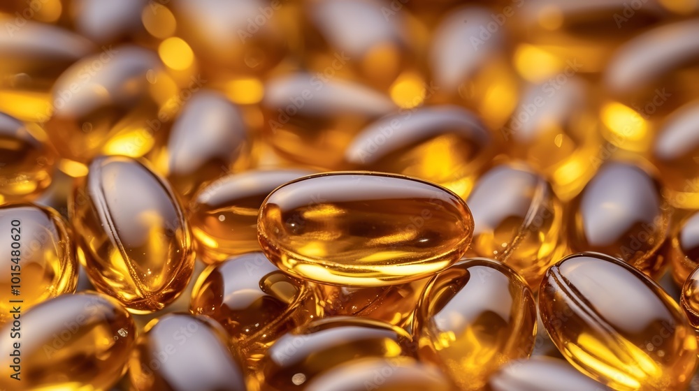Vibrant arrangement of softgel capsules filled with essential fish oil omega-3 vitamin D3 and vitamin E for optimal health and wellness Vibrant arrangement of softgel capsules filled with essential fish oil omega-3 vitamin D3 and vitamin E for optimal health and wellness