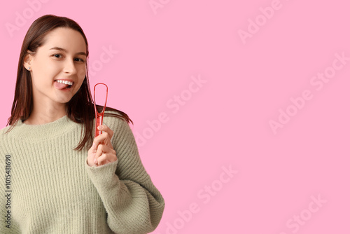 Beautiful young woman with ...