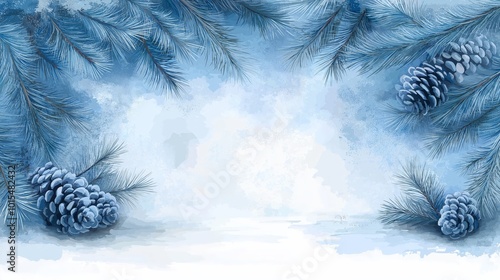 winter background with snow...