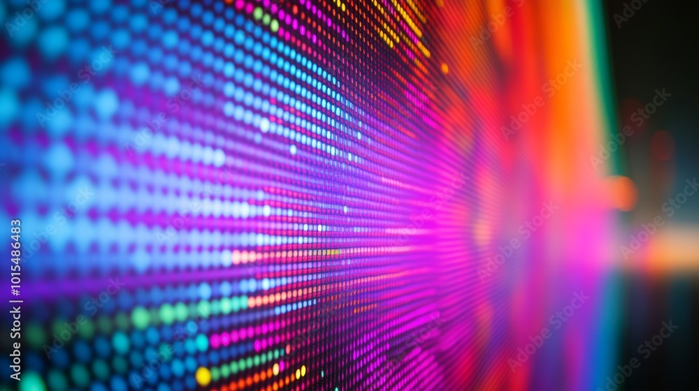 Vibrant LED video wall in vivid colors and intricate patterns showcasing immersive digital art for modern decor and entertainment technology atmosphere Vibrant LED video wall in vivid colors and intricate patterns showcasing immersive digital art for modern decor and entertainment technology atmosphere
