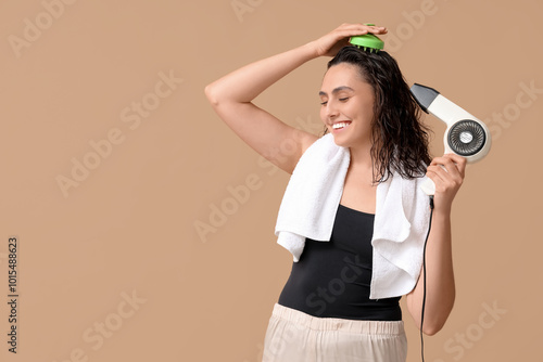 Beautiful young woman with ...