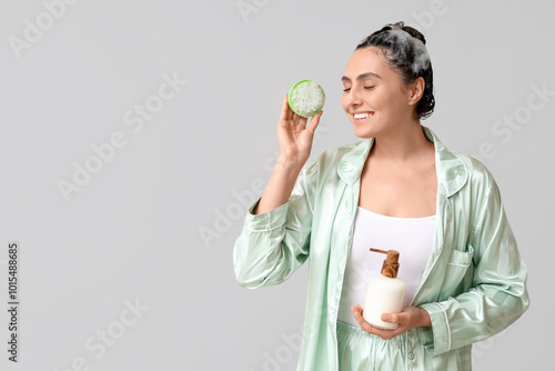 Beautiful young woman with ...