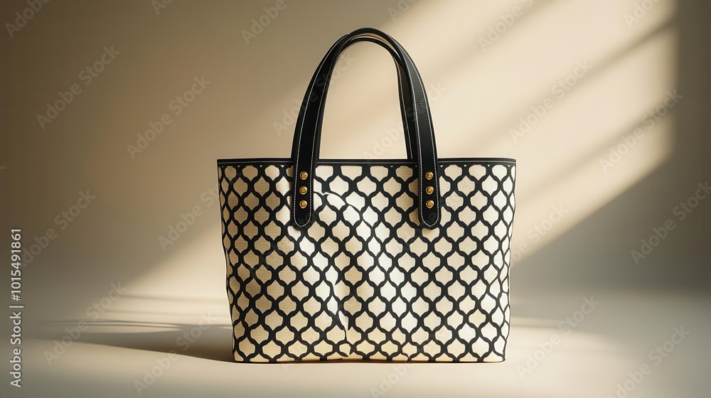 mockup design of a fabric tote bag showcasing a minimalist black and white pattern emphasizing sustainability and ecofriendliness for shopping and everyday use mockup design of a fabric tote bag showcasing a minimalist black and white pattern emphasizing sustainability and ecofriendliness for shopping and everyday use