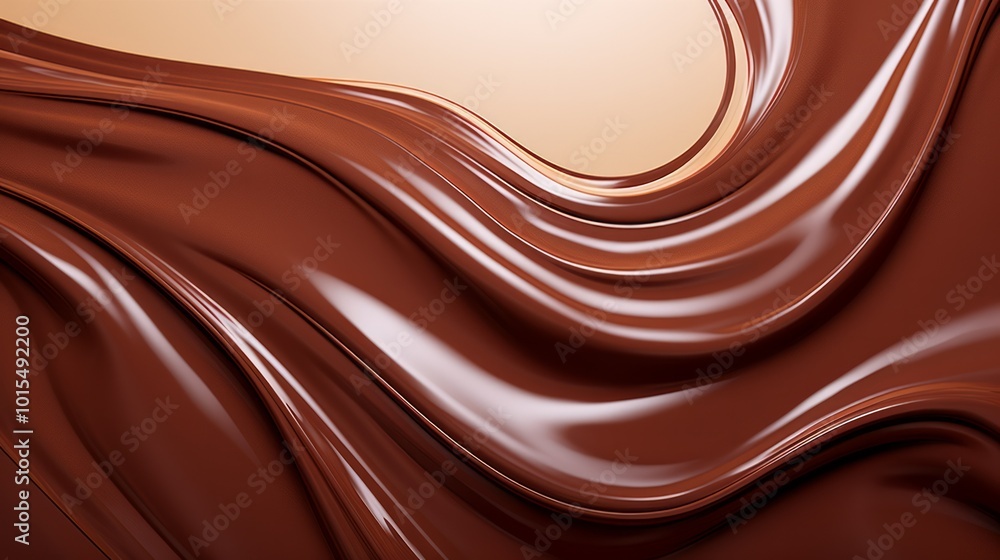Realistic liquid chocolate long wave splash. Neural network ai generated art Realistic liquid chocolate long wave splash. Neural network ai generated art