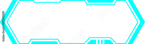 Frame abstract geometric shape technology futuristic interface hud elements digital design.