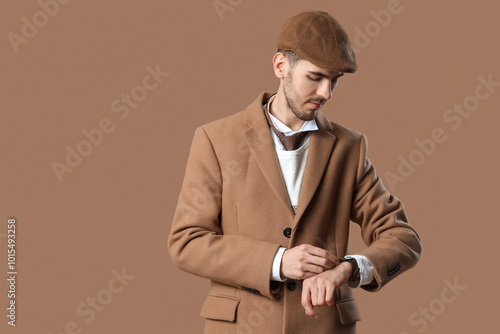 Handsome young man in styli...