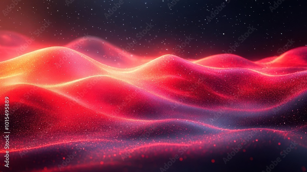 red glowing gradient wave on a textured black background creating a minimal yet striking visual design for a wide banner or poster red glowing gradient wave on a textured black background creating a minimal yet striking visual design for a wide banner or poster