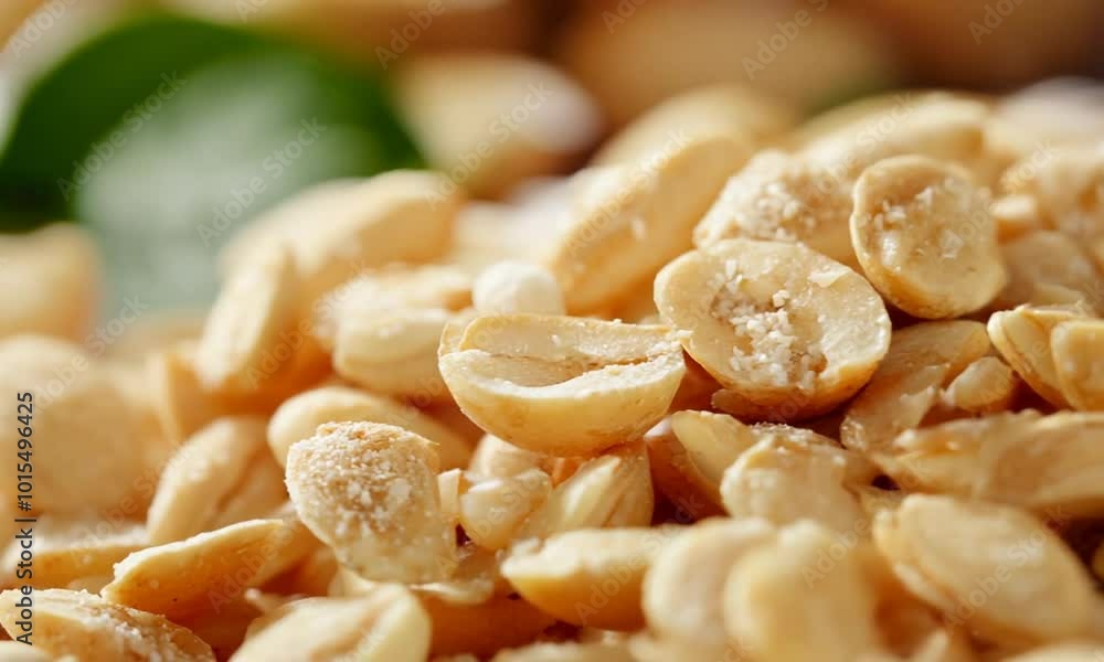 A close-up of salted peanuts, showcasing their texture and color. A close-up of salted peanuts, showcasing their texture and color.