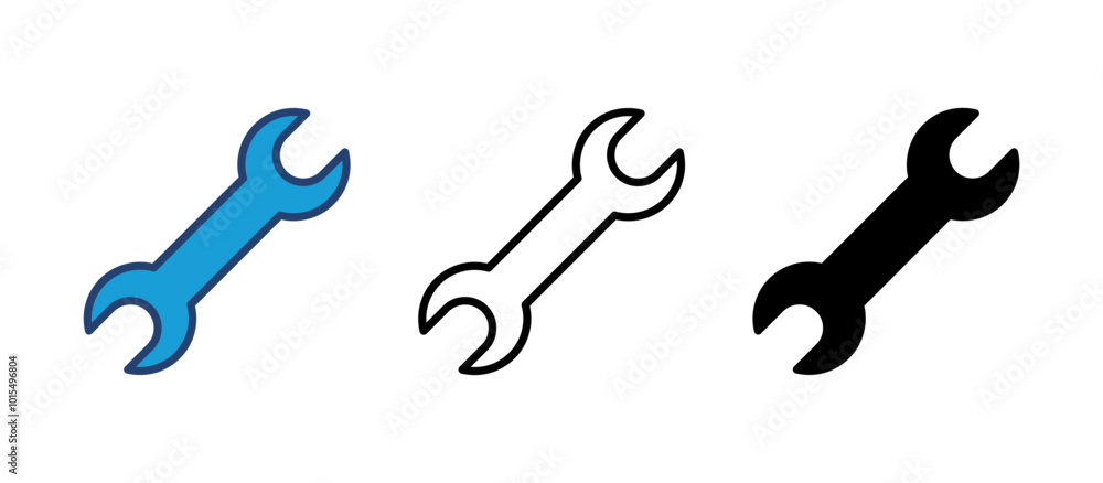 Wrench icon vector. repair icon vector. tools icon vector Wrench icon vector. repair icon vector. tools icon vector