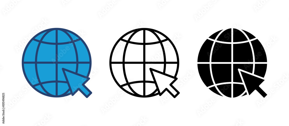 Web icon vector. go to web icon. web click icon Web icon vector. go to web icon. web click icon