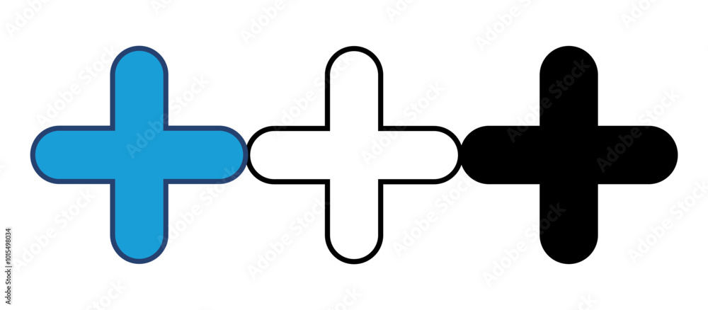 Fototapeta premium Plus Icon vector. Add plus icon