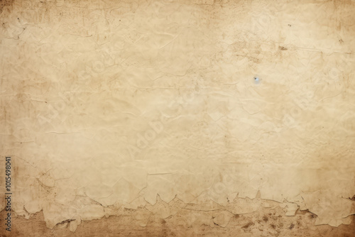 Processed collage of ancient scroll sheet of brown aged paper texture. Background for banner