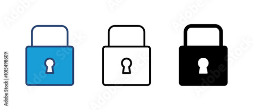 Lock icon vector. Padlock icon vector. Encryption icon. Security symbol