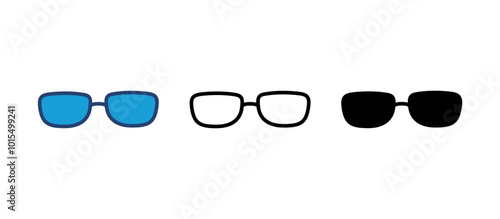 Glasses icon vector. Glasses vector icon