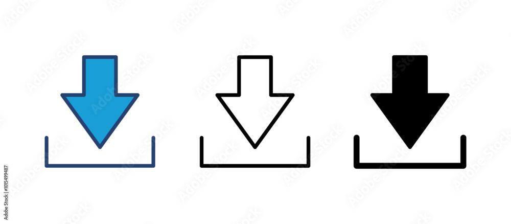 Download icon vector. Download vector icon Download icon vector. Download vector icon