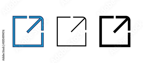 External link icon vector. link icon vector. hyperlink symbol