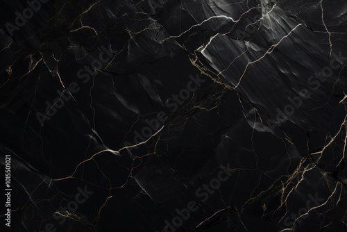 Processed collage of luxury pattern of black marble texture. Background for banner, backdrop