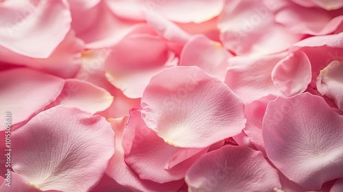  Pink flowers bloom in a field surrounded by pink petals