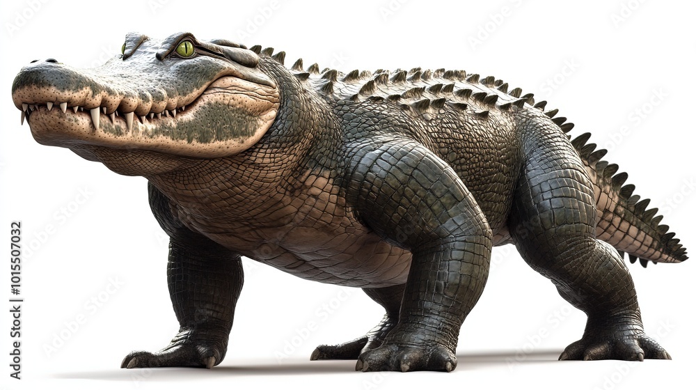 Fototapeta premium big buff crocodile with well defined muscles