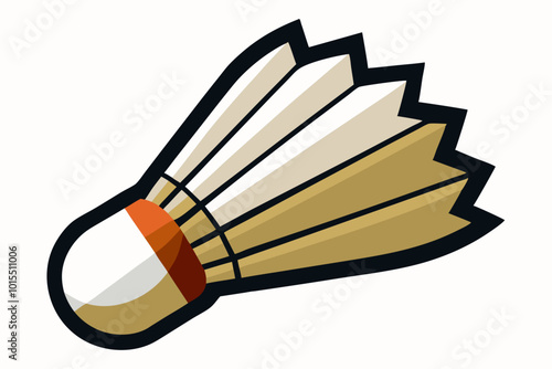 Cute Badminton flower  vector art illustration photo